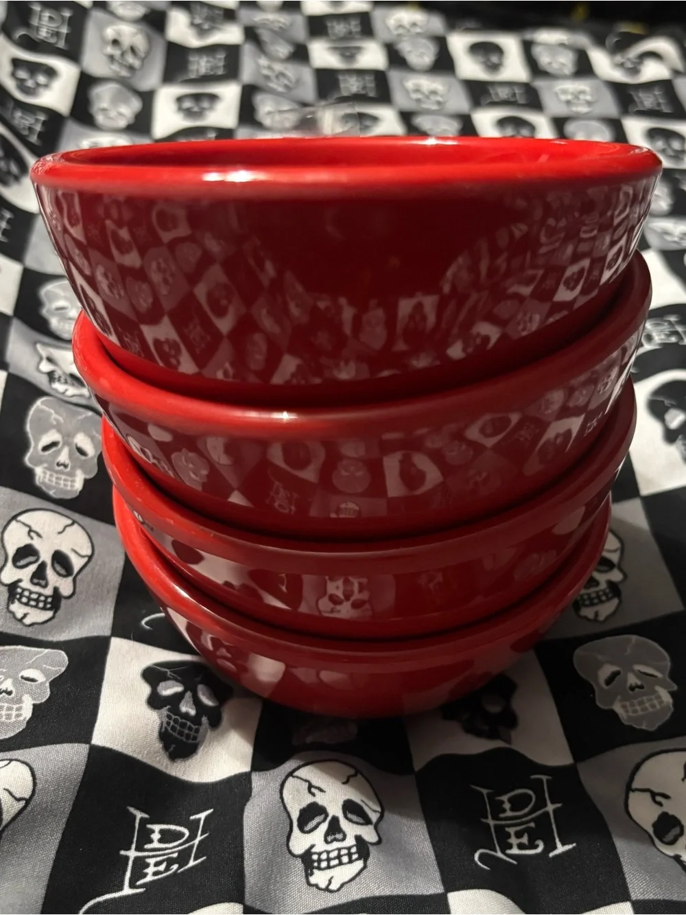 Y2K Thunder Group Inc Colors Set of 4 Red Plastic Sides Soup Bowl